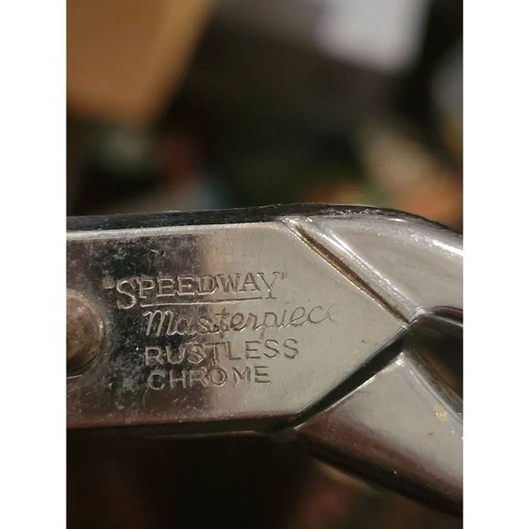 Vintage Richards Of Sheffield England Sewing Scissors Shears Speedway Chrome  6" - Picture 3 of 10